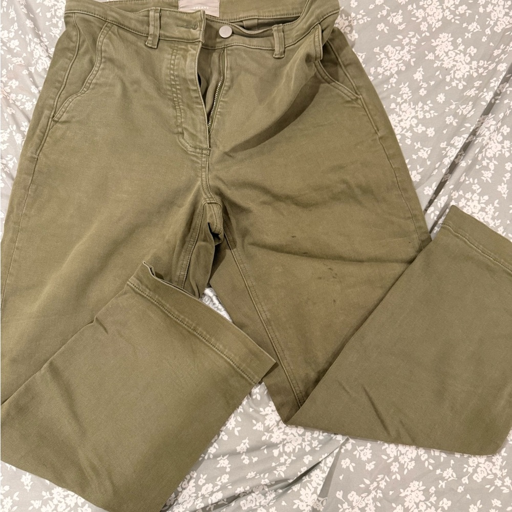 Denim Olive Green women's jeans